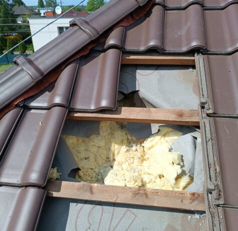 naprawa dachu po kunie